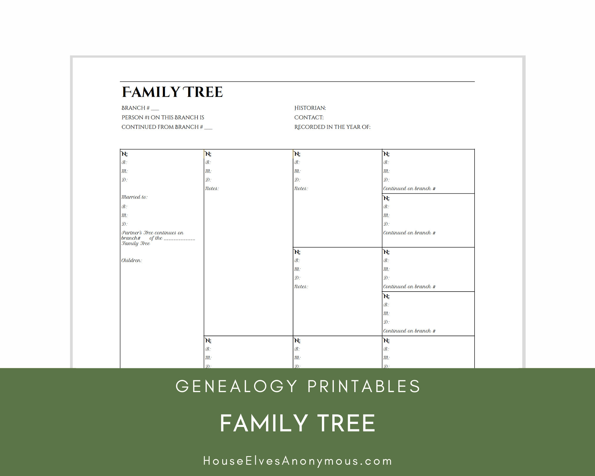 Family Tree Chart for Cousins Free Genealogy Sheet